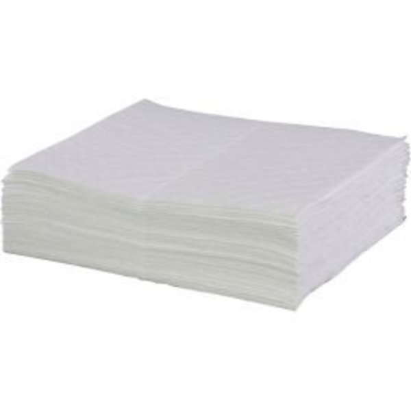 Evolution Sorbent Products Global Industrial„¢ Hydrocarbon Based Oil Sorbent Pad, Heavy Weight, 16" x 20", White, 100/Pack 2MBWB1620-10-BOX
